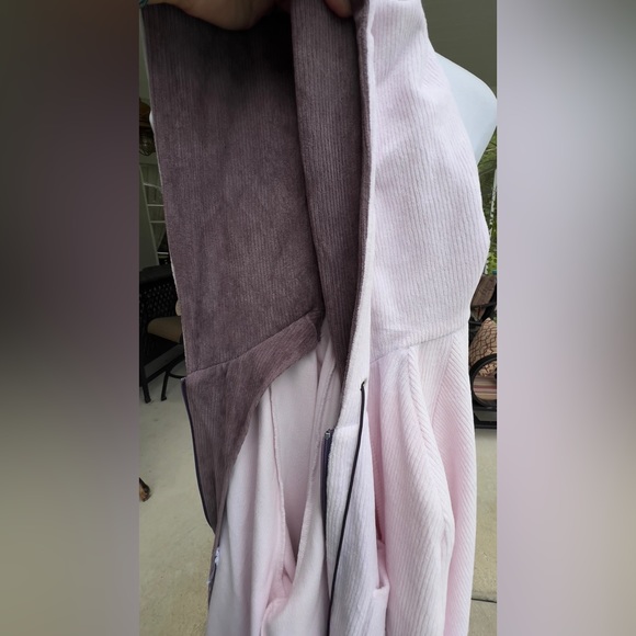 Louis Feraud Pink Brown Hoodie Double Zipper Long Sleeves Great Condition - Picture 8 of 12